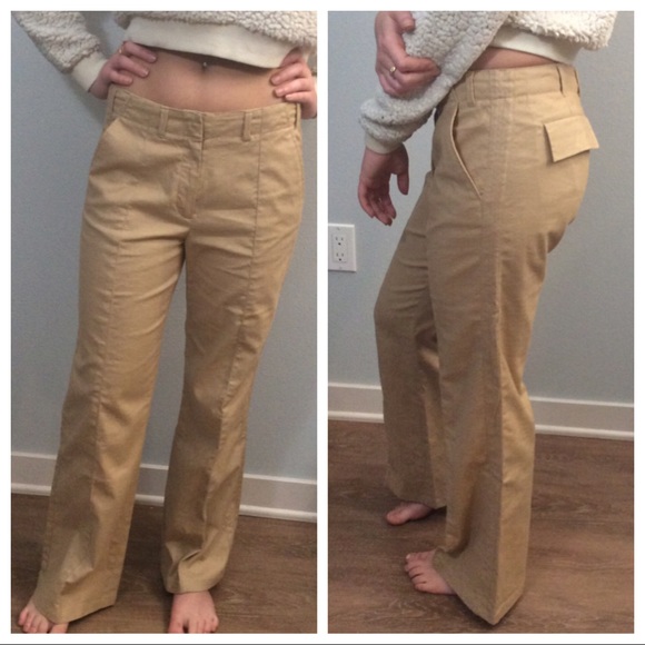 Kenneth Cole khaki bootcut pants, size 4 - Picture 3 of 3